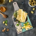 thumbnail image 5 of Indie Cutting Board, Retro Summer Concept Pineapple Fruit in Poly Design Memphis, Decorative Tempered Glass Cutting and Serving Board, Wine Bottle Shape, Mint Green Pale Brown, by Ambesonne, 5 of 5