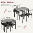 thumbnail image 5 of Yiwa Dining Table Set for 4, Compact Kitchen Table and 4 Chairs, 5-Piece Kitchen Table Set, Space-Saving Design for Small Space, Dining Room, Apartment, 5 of 5