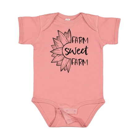 

Inktastic Farm Sweet Farm Sunflower Gift Baby Boy or Baby Girl Bodysuit
