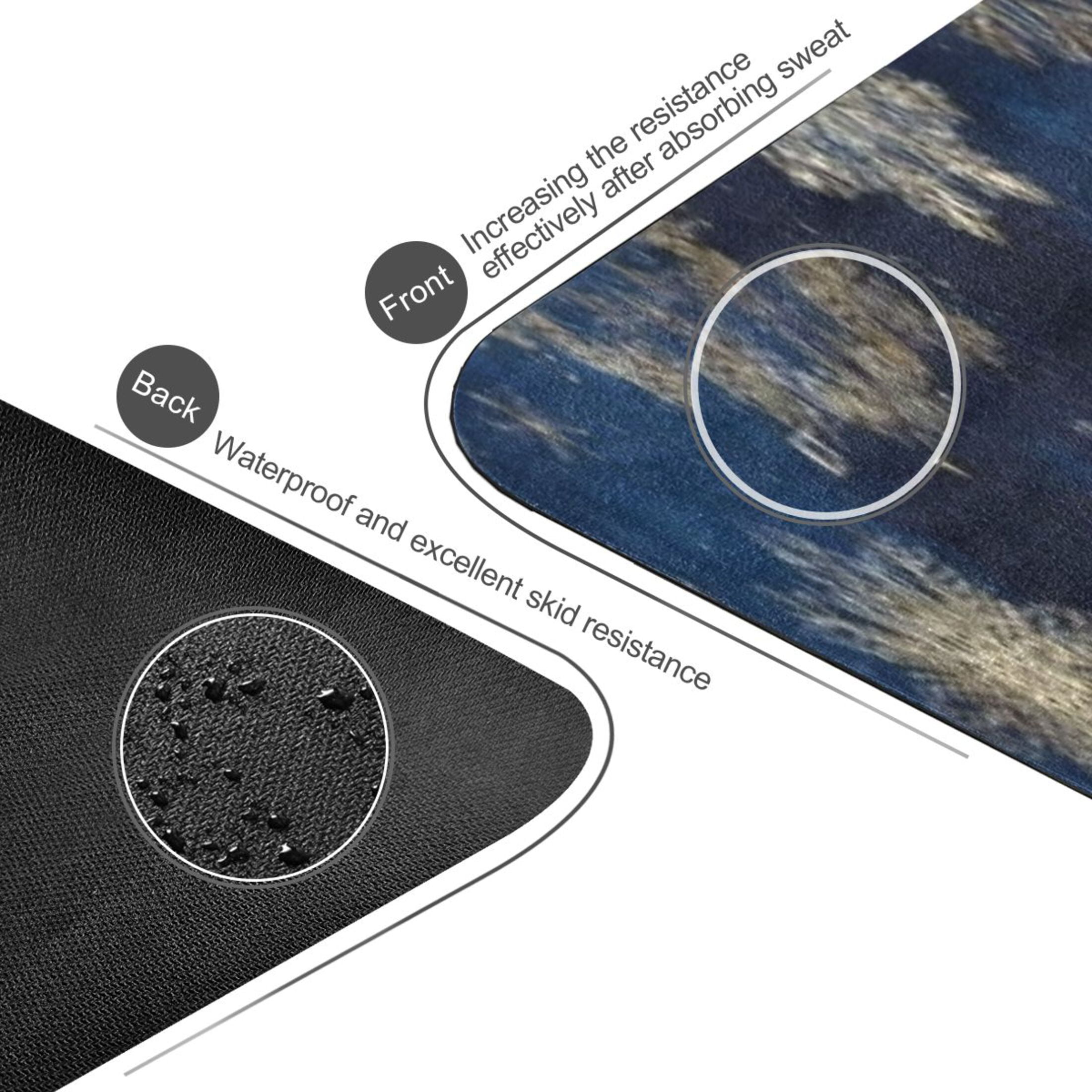 BZSMCE Yoga Mat Women Fitness Mat Snowflake Navy Pattern