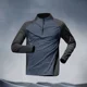 thumbnail image 5 of Camiseta deportiva de secado rápido de primavera y otoño, manga larga, cuello con cremallera, media cremallera, ropa de entrenamiento atlético para atletismo para hombres, 5 of 5