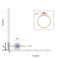 thumbnail image 4 of ANGARA Natural Floating Tanzanite Halo Ring with Diamond Accents in 14K Rose Gold for Women (Size-6mm) | December Birthstone, Birthday, Anniversary, Jewelry Gift for Women | Natural Tanzanite Ring, 4 of 9