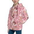 thumbnail image 2 of Lsque Rose Flowers Patten Youth Hoodie Sweatshirt Pullover with Kangaroo Pocket Boys and Girls Hoodie Warm Hoodie for Kids-X-Large, 2 of 6