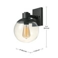 thumbnail image 2 of Globe Electric Portland 1-Light Dark Bronze Wall Sconce, 65851, 2 of 3