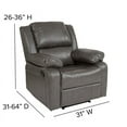 thumbnail image 6 of Emma + Oliver Gray LeatherSoft Recliner, 6 of 12