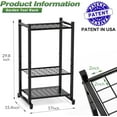 thumbnail image 2 of Gardening tool organizer rack, courtyard tool tower rack for garage organization and storage, can accommodate up to 35 long-handled tools/rakes/brooms, heavy duty steel gardening tool rack, suitable, 2 of 4