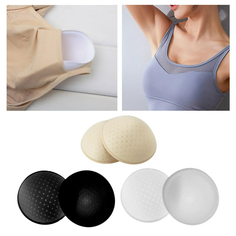 3 Pairs Round Bra Inserts Pads Removable Bra Cups Inserts Sponge Repment  Pads Soft Breathable for Women Yoga Top Sports