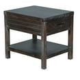 thumbnail image 3 of Nikay Side End Table- 1 Drawer- Shelf- Dark Brown Mindi Wood- 26 Inch, 3 of 5