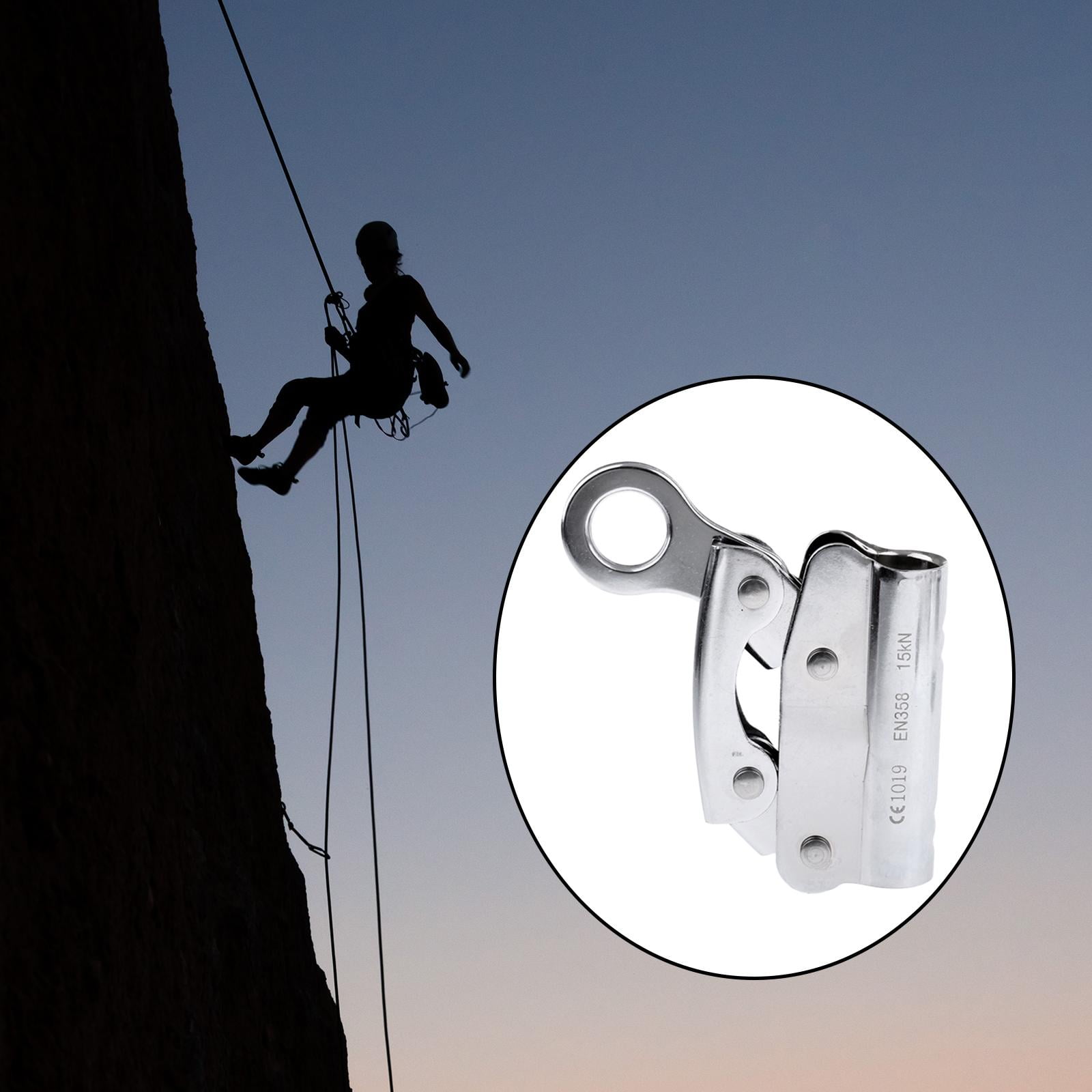 Dualoai 15KN Safety Outdoor Rock Climbing Caving Arborist /8\'\' Rope Grab with 21 Fall