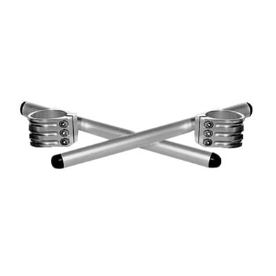 Vortex Clip-Ons 41mm (7 Degree Downward Angle) Silver for Kawasaki Ninja 650R 2006-2016