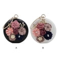 thumbnail image 2 of pitrice Sac de Soirée pour Femmes en PU Rond Perle Festival Dîner Engagement Sac à Main Portable Rouge à Lèvres Vintage Rangement Dames Blanc, 2 of 9