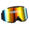 thumbnail image 1 of Skiing Protection Goggles, Anti Fog Air  System Adjustable Belt Ultra Wide View Field Ski Goggles  For Snowboarding Black Frame Grey Lens,Black Frame Silver Lens,Black Frame Red, 1 of 8