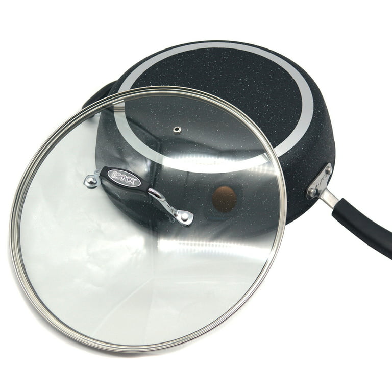 Diamond Stainless Steel Frying Pan With Tempered Glass Lid, 9.5 Inches –  ShopBobbys