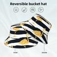 thumbnail image 5 of Naloa Gold Flamingo Reflective Double-Sided Bucket Hat, Sun Hat, Soft and Breathable for Gardening, Beaching, Camping, Hiking, Fishing, 5 of 9
