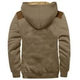 thumbnail image 3 of LISTHA Mens Winter Heavyweight Fleece Sherpa Lined Warm Sweatshirt Big And Tall Zip Up Hoodie Jackets Army Green 7XL, 3 of 3