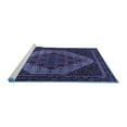 thumbnail image 2 of Ahgly Company Machine Washable Indoor Rectangle Persian Blue Traditional Area Rugs, 7' x 10', 2 of 4