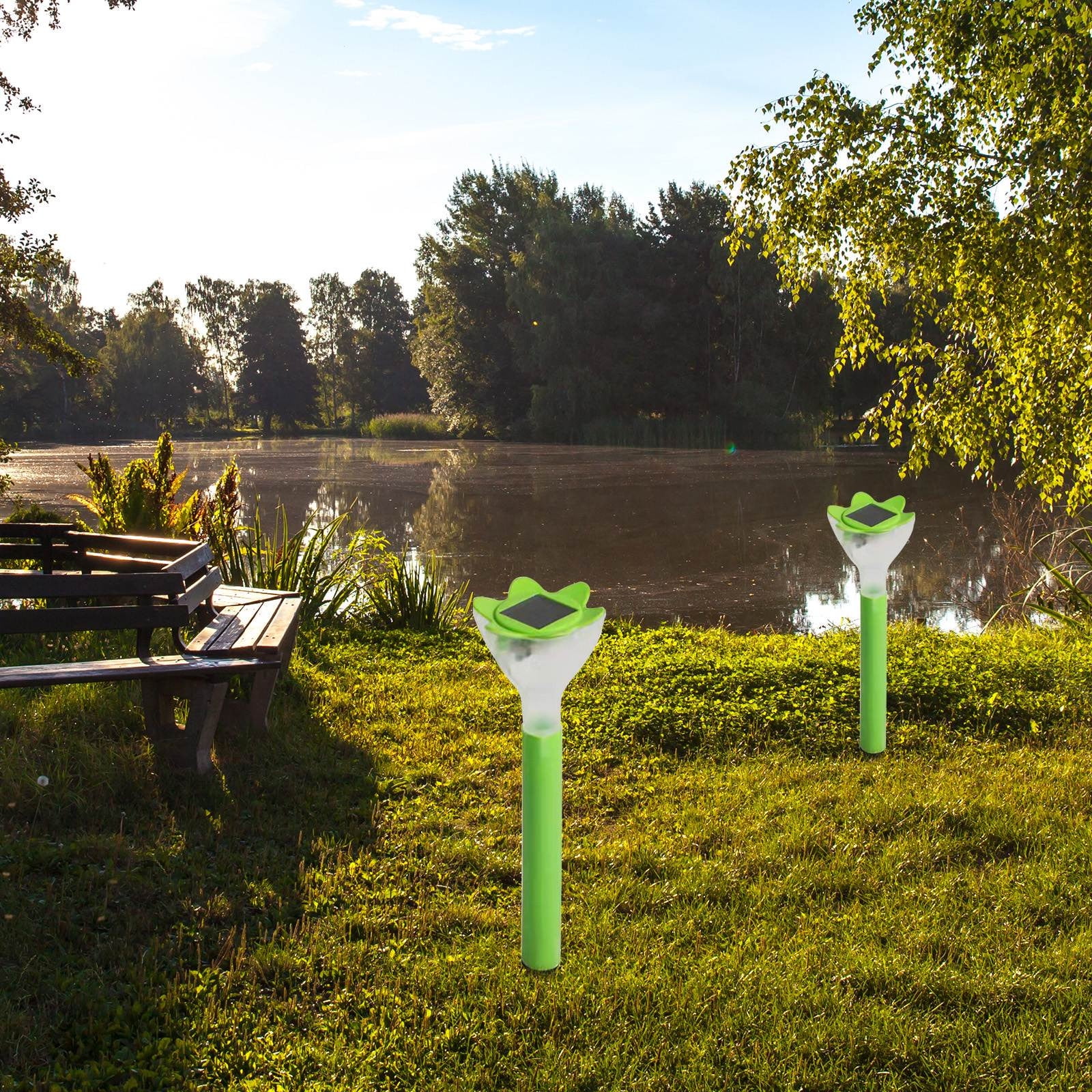 CasaChic Bright Solar Outdoor Lights, 10 Pack Flashing Color Changing LED, IP67 Waterproof, 8-12H Lighting, Walkway/Garden/Patio Decor, Yard Lights