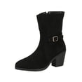 thumbnail image 2 of Womens Mid Calf Boots,Mid Calf Boots for Women - Tall Fashion Boots with Suede-Look Upper, Pointed Toe and Side Zipper Mid Shaft Boots, Chunky Block Heel Dress Boots, Casual Footwear for Fall Winter, 2 of 5