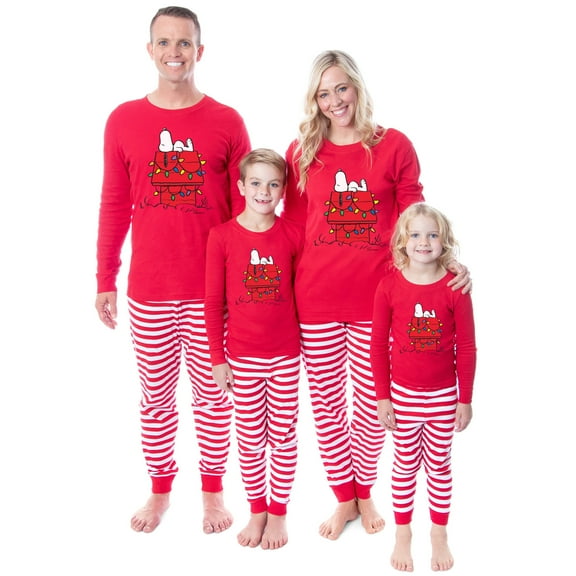 Peanuts Christmas Tight Fit Cotton Matching Family Pajama Set
