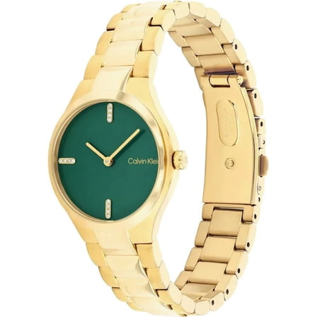 Calvin Klein Admire Women's Dark Green Dial Gold-Tone Quartz Watch 25200333