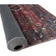 thumbnail image 6 of Rugs.com Maahru Collection Washable Rug – 10 Ft Square Rust Red Low-Pile Rug Perfect For Living Rooms, Kitchens, Entryways, 6 of 7