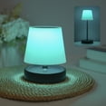 thumbnail image 4 of Lámpara De Mesa LED, Altura De Control Táctil Altura De Escritorio Ajustable Con Pantalla De Lámpara Plisada Blanca Para La Cama Del Dormitorio, 8 Colores 2 Modos Dinámicos,, 4 of 7