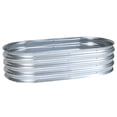 thumbnail image 2 of Aoodor Galvanized Raised Garden Bed Kit, 4x2x1 ft Oval Planter Box for Vegetables, Flowers, and Herbs, Outdoor Use, Silver, 2 of 9