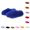 Blue, variant on Womens Fuzzy Mules Closed Toe Fluffy Mules Slippers Thick Sole Soft Plush Warm Indoor Outdoor Slip On Shoes