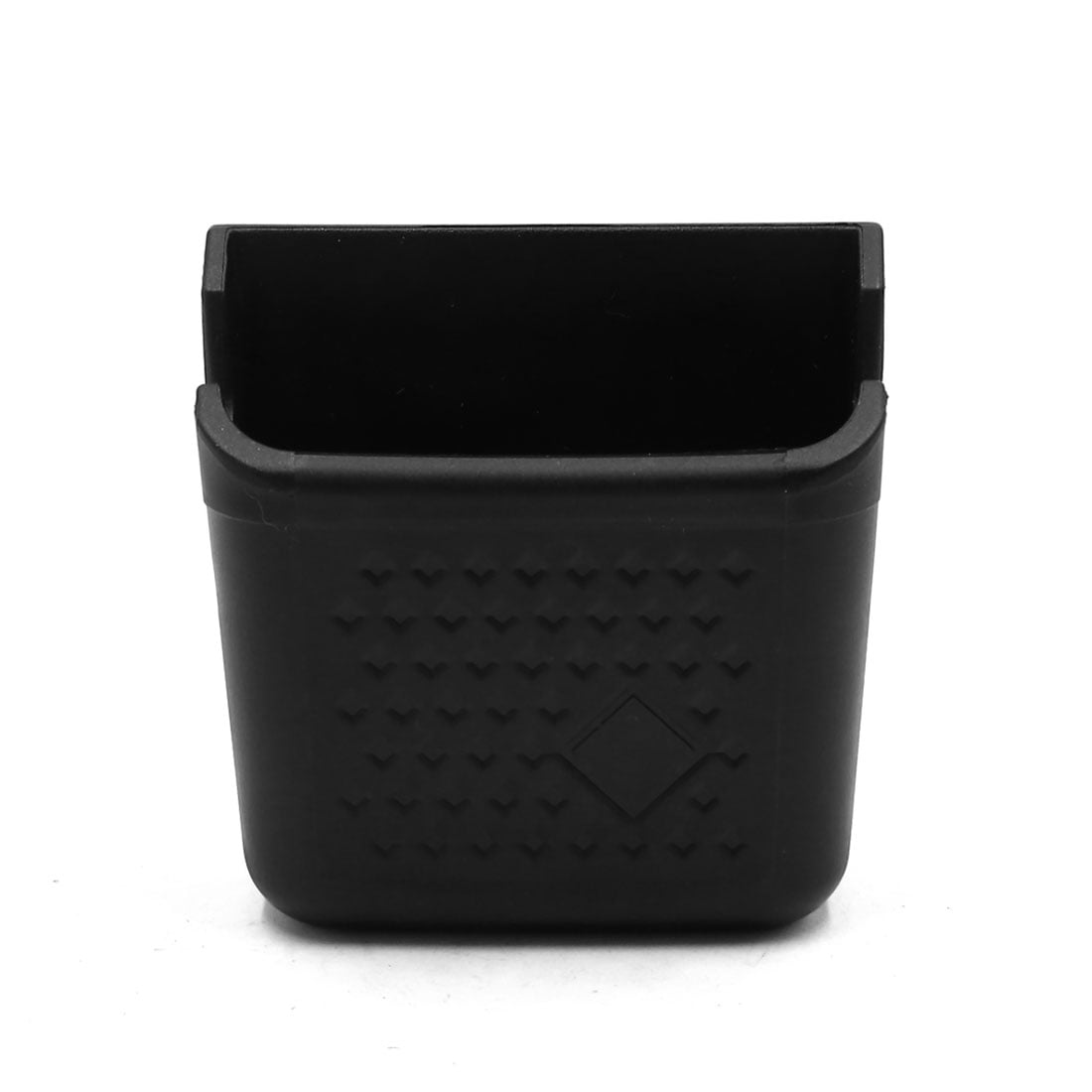 Unique Bargains Black Plastic Adhesive Holder Storage Sundries Pocket for Car Home