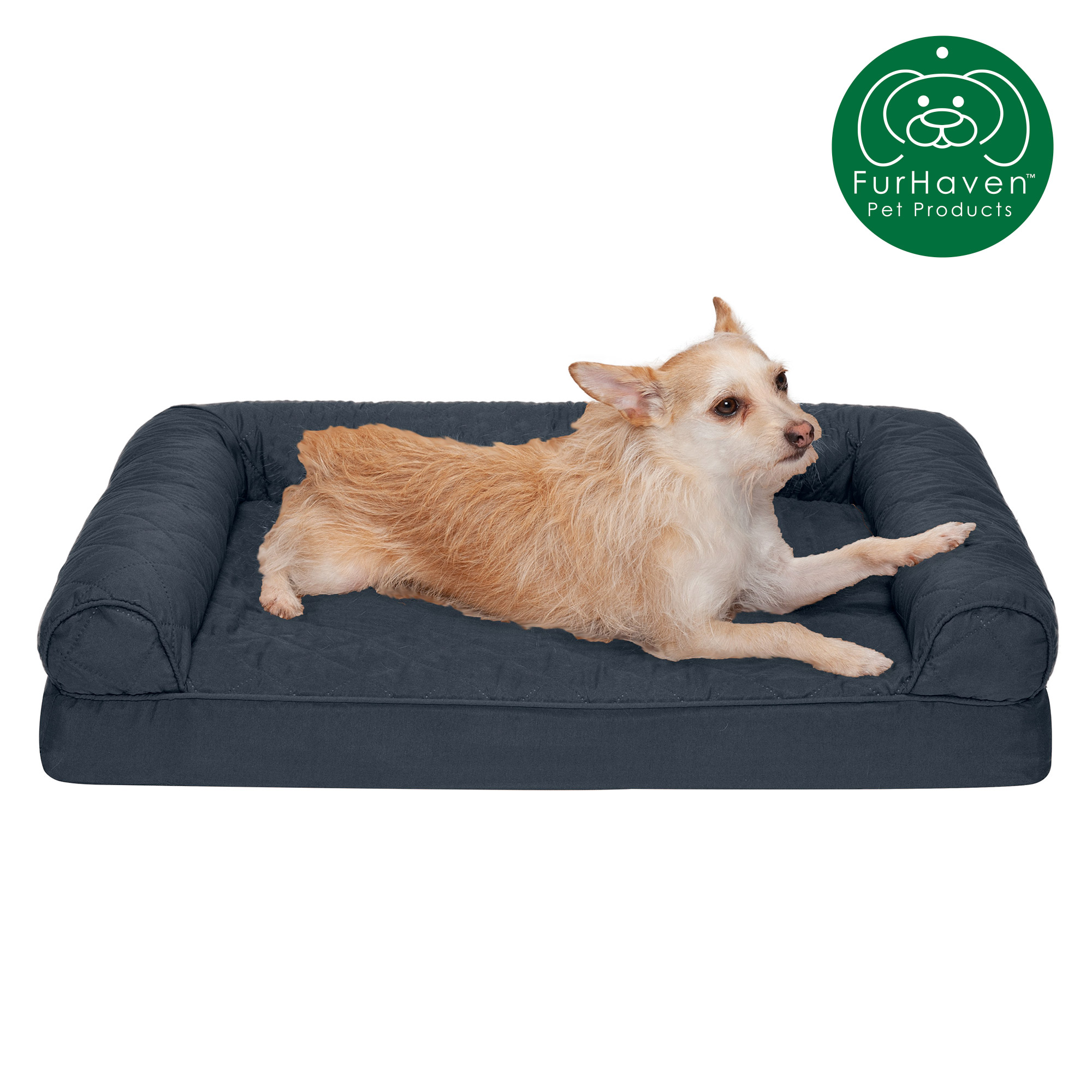 FurHaven Quilted Orthopedic Sofa Pet Bed, Medium photo 3