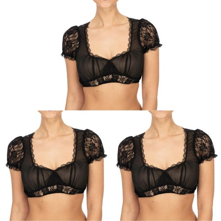 derwire Lingerie Tube Top with Bra Lace Vest Women s Elegant Tube Too Dirndl Blouse Black Dirndl Tube Tops for Women Strapless Blouse Lace Blouse ceangrtro Black (3Packs) Black (3Packs)