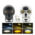 thumbnail image 3 of LED Motorcycle Driving Fog Lights 10W 3000Lm Led Pod Lights Bar Skull-Shaped Spotlight Auxiliary Light Headlights for Jeep Offroad Truck Cart Golf ATV UTV 12V 24V 48V Black, 3 of 7