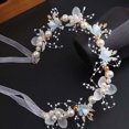 thumbnail image 5 of Cdudpw Baby Girl Floral Headband Flower Crown Elastic Hairband for Newborn Toddler(Blue,5-13 Years), 5 of 5
