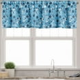 thumbnail image 3 of Ambesonne Floral Valance & Curtain, Shabby Plant Petals, 55"x30", Dark Blue White, 3 of 6