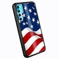 thumbnail image 1 of DALUX Ultra Slim PC-TPU Phone Case Compatible with TCL 20S / TCL T7730 (2021) 6.67 inch - New Waving Half US Flag, 1 of 2