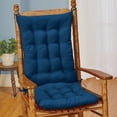 thumbnail image 2 of Collections Etc Quilted Chair Cushion Set - Perfect for Rocking Chairs, Dining Chairs or Armchair, Blue, 2 of 4