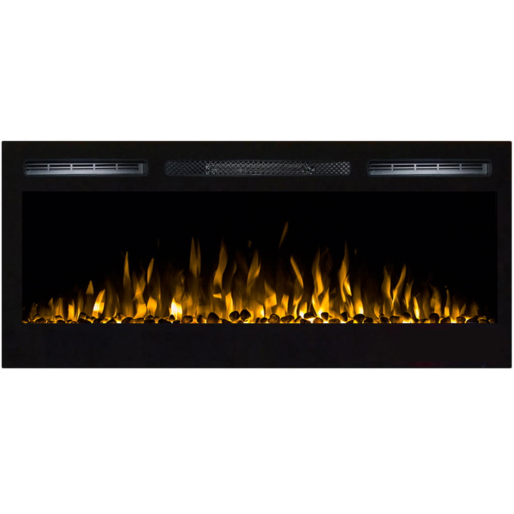 Gibson Living GL2036WS Madison 36 Inch Pebbles Recessed Wall Mounted Electric Fireplace