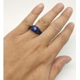 thumbnail image 7 of Punk Skull Rings Black Matching Rings Couple Rings Blue Cz Wedding Ring for Women, 7 of 7