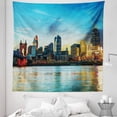 thumbnail image 1 of Cincinnati Tapestry, Overview of the City Nighttime at Dusk Twilight Bridge Ohio River Waterfront, Fabric Wall Hanging Decor for Bedroom Living Room Dorm, 5 Sizes, Multicolor, by Ambesonne, 1 of 1