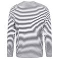 thumbnail image 2 of SF - Camiseta de Rayas de Manga Larga para Adultos Unisex (Blanco, Marino Oxford), 2 of 5