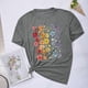 thumbnail image 2 of Camisetas de Verano de Mujer Pequeña Flor Impresa Cuello Redondo Manga Corta Superior, Verano Superior de las Mujeres, 2 of 8