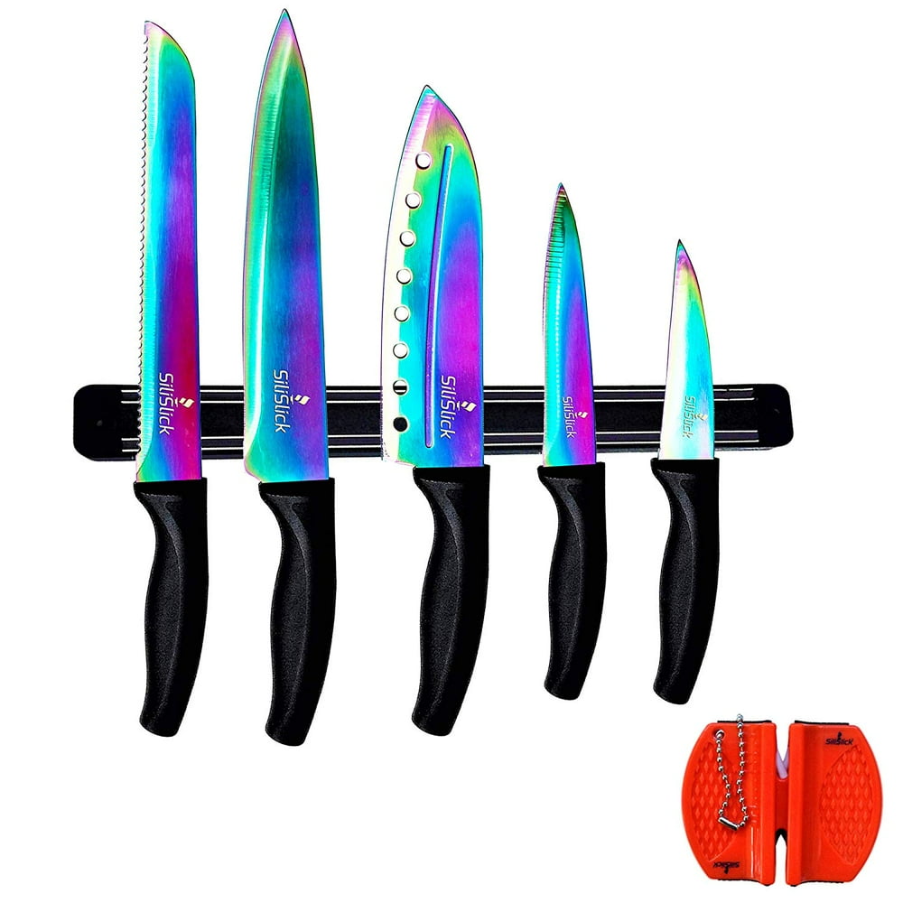 SiliSlick Rainbow Knife Kitchen Starter Set (5 Professional Grade