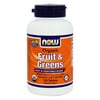 NOW Foods - Organic Fruit & Greens - 120 Tablets