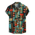 thumbnail image 2 of Camisas geométricas abstractas para hombres, camisetas con estampado 3D, camisa hawaiana, moda de verano, playa, blusa de manga corta con solapa vintage, ropa de calle, 2 of 5