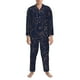 thumbnail image 3 of Balery Navy Dark Blue Pijama para Hombre de Dos Piezas con Manga Larga, Conjunto de Dormir y Descanso Suave con Bolsillos-XX-Large, 3 of 7
