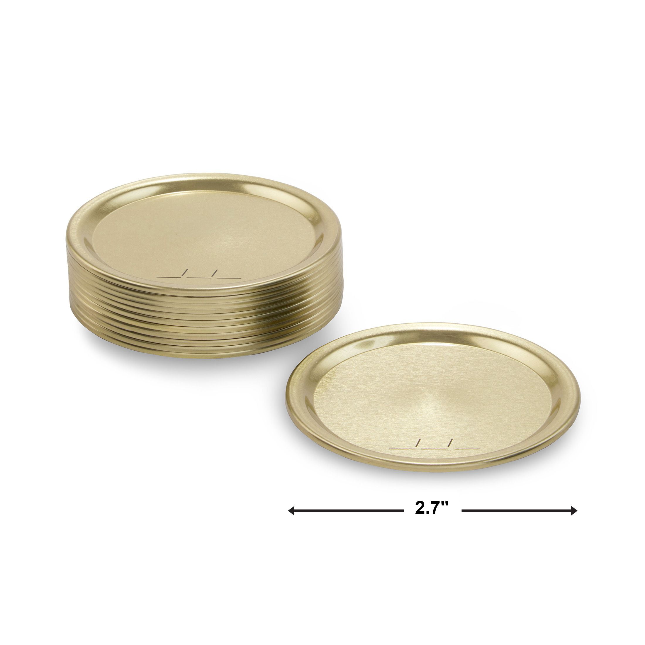 (3 pack) Mainstays Regular Mouth Canning Lids - Airtight Mouth Mason Jar Lids for Canning and Food Preservation