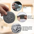 thumbnail image 2 of 6 Pack Stainless Steel Scourer, Steel Wool Scouring Pads Powerful Dish Washing Scrubbers for Removing Dirt Grease Oil Stain from Dishes Pots Cast Iron Pans Ovens Cookware Kitchenware Bathroom, 2 of 7
