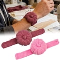 thumbnail image 2 of Velvet Wristband Pincushion Snap Closure Portable Craft Tool for Sewing Needles Pins Comfortable Wear Polyester Material, 2 of 5