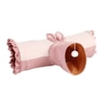 thumbnail image 2 of Guinea Pig Tunnel Tube, Pet Interactive Toy, 3 Way Hideaway Small Animal Playing Pink Rabbit, 2 of 7