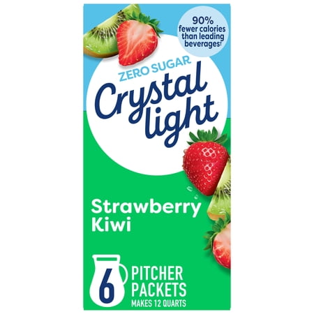 Crystal Light Strawberry Kiwi Artificially Flavored Powdered Drink Mix, 6 ct Pitcher Packets
